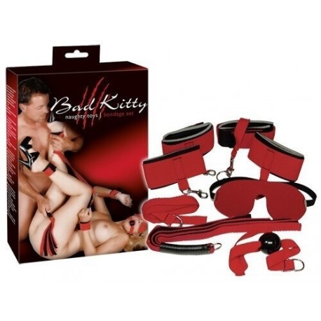 Set Bondage Bad Kitty Red Giant Rosso - 8 Pezzi