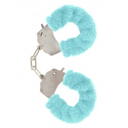 Manette in peluche color azzurro,per giochi erotici