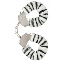 Manette in Peluche Color Zebra per Giochi Erotici