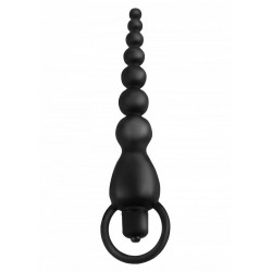 Vibratore Anale VIBRATING SILICONE ANAL BEADS BLACK