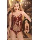 CORSETTO BODY ROSSO BFL LADYSTOCKING TAGLIA UNICA