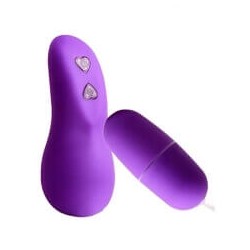 Ovetto Vibrante Wireless Viola Cuore 10 Funzioni