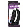 DILDO DOPPIO Naturale Nero 16cm Double Penetrator Vac-U-Lock''