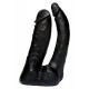 DILDO DOPPIO Naturale Nero 16cm Double Penetrator Vac-U-Lock''