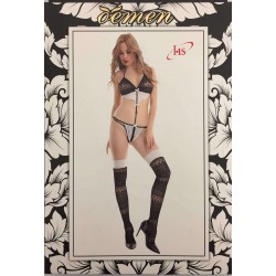 Intimo Coordinato 2 Pezzi Sexy Lingerie con Calze