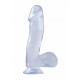 Dildo Jolly Trasparente Buttcock con Ventosa