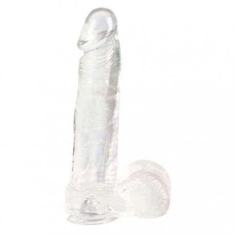 Fallo in Jelly Dong W/Suction Cup Clear 8 Inch