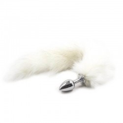 Plug Anale con Coda Long Fox Tail Bianca