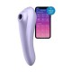 Vibratore Vaginale Doppio in Silicone Stimolatore Succhia Clitoride app