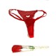 Rosenstring Rosa con Perizoma Rosso misura S/L